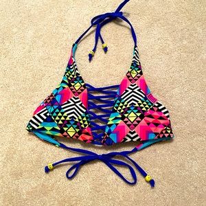 Multicolored Bright Bikini Top